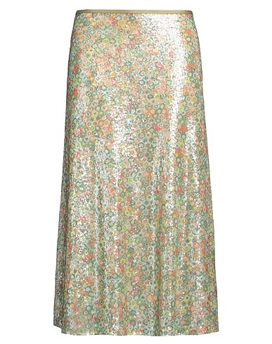 SIYU Gonna midi Verde chiaro 97% Poliestere, 3% Elastan