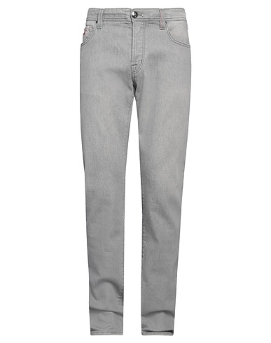 TRAMAROSSA Denim trousers Grey 98% Cotton, 2% Elastane