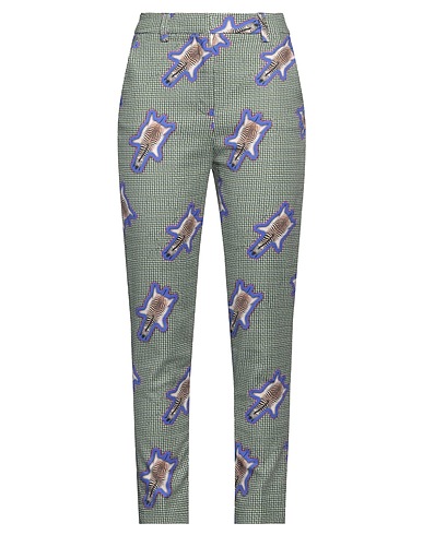 STELLA JEAN Casual trouser Green 97% Cotton, 3% Elastane
