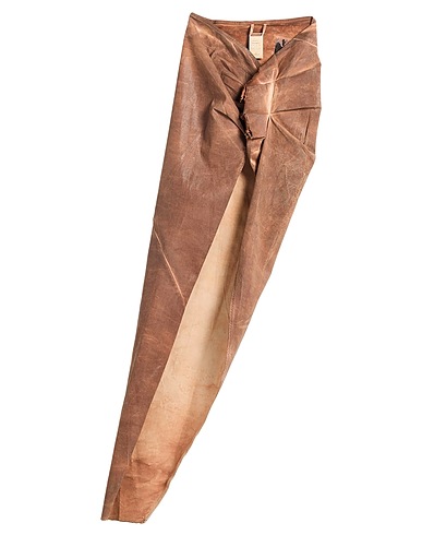 DRKSHDW by RICK OWENS Denim skirt Brown 91% Cotton, 6% Elastomultiester, 3% Rubber