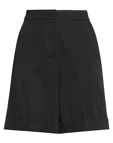 CARACTÈRE Shorts & Bermuda Black 72% Cotton, 25% Polyester, 3% Elastane