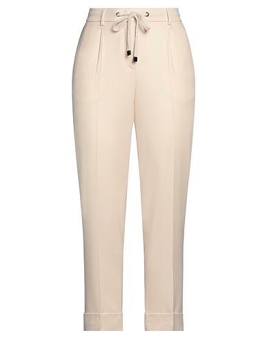 PESERICO Pantalone EASY Panna 100% Lana Vergine, Lana Merino, Cachemire