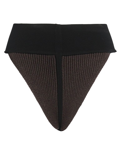 RICK OWENS Shorts & Bermuda Dark brown 97% Cashmere, 2% Wool, 1% Elastane, Viscose, Polyester