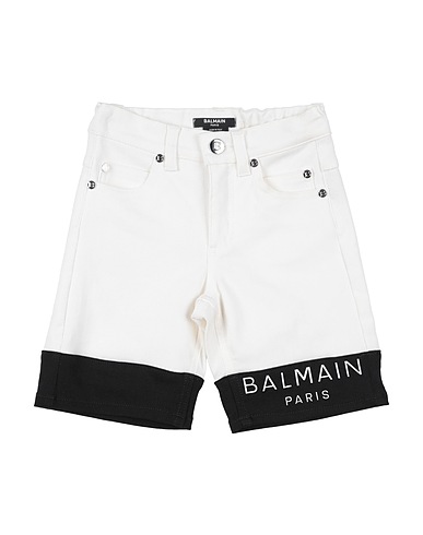 BALMAIN Shorts & Bermuda White 92% Cotton, 6% Modal, 2% Elastane