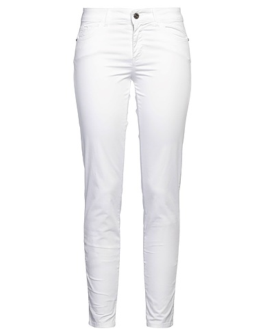 CARACTÈRE Casual trouser White 97% Cotton, 3% Elastane