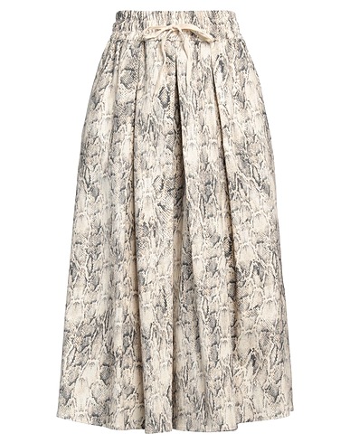 SOUVENIR Midi skirt Ivory 70% Cotton, 28% Polyester, 2% Elastane