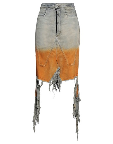 DRKSHDW by RICK OWENS Gonna jeans Senape 91% Cotone, 6% Elastomultiestere, 3% Gomma