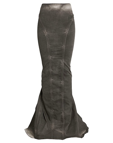 DRKSHDW by RICK OWENS Denim skirt Lead 90% Cotton, 7% Polyester, 3% Rubber