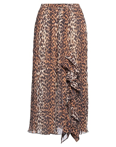 GANNI Midi skirt Sand 100% Recycled polyester