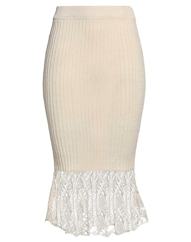 GANNI Gonna midi Beige 100% Cotone organico