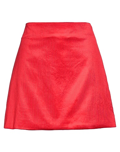 GANNI Mini skirt Red 60% Organic cotton, 40% Rayon