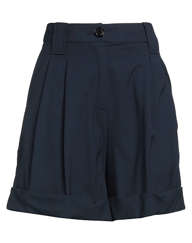 GANNI Shorts & Bermuda Navy blue 48% Recycled polyester, 45% Viscose, 4% Elastane, 3% Polyester