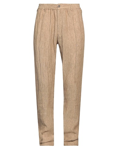 EMPORIO ARMANI Casual trouser Camel 100% Linen