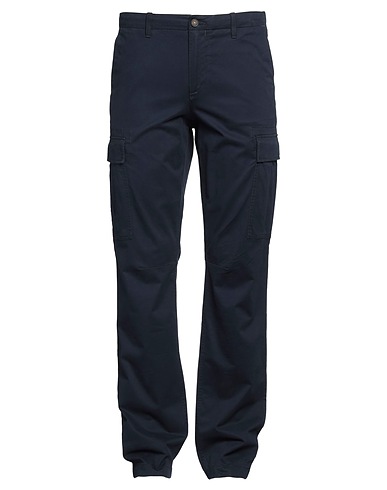 TIMBERLAND Casual trouser Midnight blue 97% Cotton, 3% Elastane, Cow leather