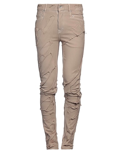 DRKSHDW by RICK OWENS Denim trousers Sand 91% Cotton, 6% Elastane, 3% Rubber