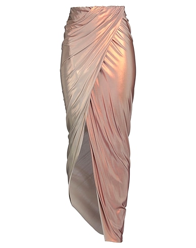 RICK OWENS LILIES Long skirt Rose gold 95% Viscose, 5% Elastane
