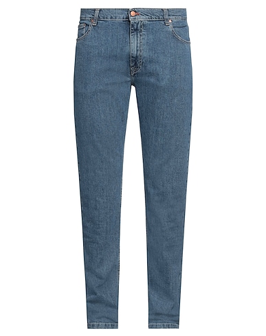 DANIELE ALESSANDRINI HOMME Denim pants Blue 98% Cotton, 2% Elastane