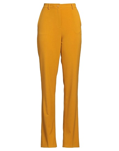 TWINSET Casual trouser Mustard 64% Polyester, 32% Viscose, 4% Elastane