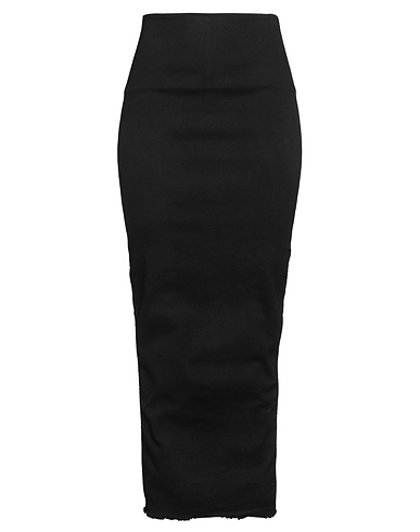 RICK OWENS Falda vaquera Negro 91% Algodón, 6% Elastomultiéster, 3% Goma
