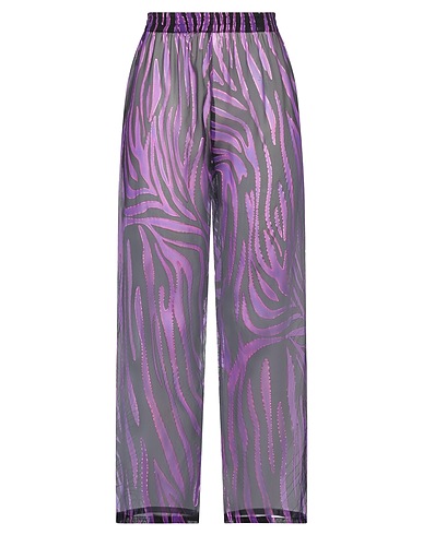VERSACE Casual trouser Purple 100% Polyester