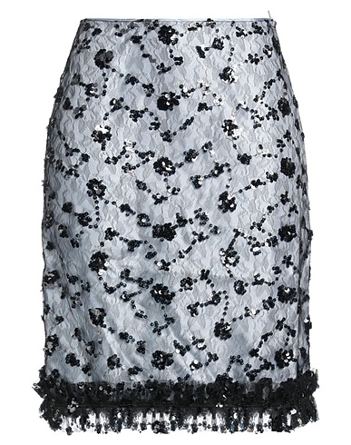 GANNI Midi skirt Sky blue Recycled polyester