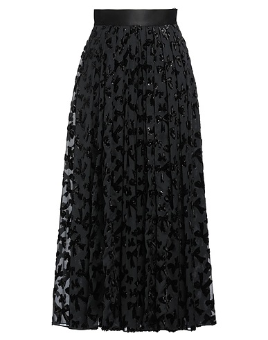 EMPORIO ARMANI Midi-Rock Schwarz 66% Polyester, 34% Viskose
