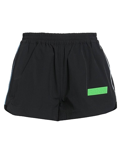 GANNI Shorts & Bermuda Black 88% Recycled polyacrylic, 12% Elastane