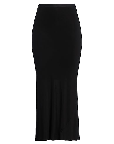 RICK OWENS Long skirt NERO 96% Cupro, 4% Elastane