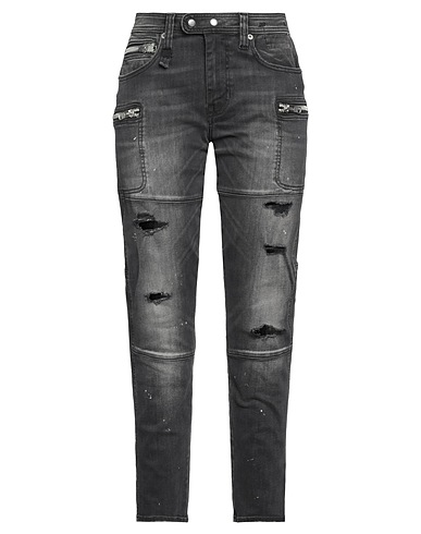 R13 Denim trousers Black 91% Cotton, 7% Polyester, 2% Elastane, Calfskin