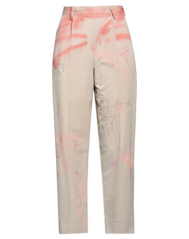 SIMON CRACKER Casual trouser Taupe 65% Polyester, 35% Viscose
