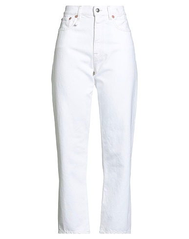 R13 Denim trousers White 100% Cotton