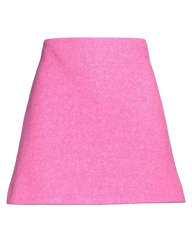 GANNI Mini skirt Fuchsia 70% Recycled wool, 30% Polyamide