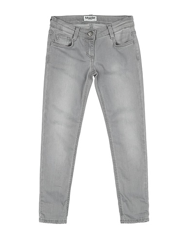 MAËLIE Denim trousers Grey 91% Cotton, 8% Polyester, 1% Elastane