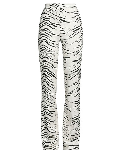 ELISABETTA FRANCHI Casual pants Ivory 96% Viscose, 4% Elastane