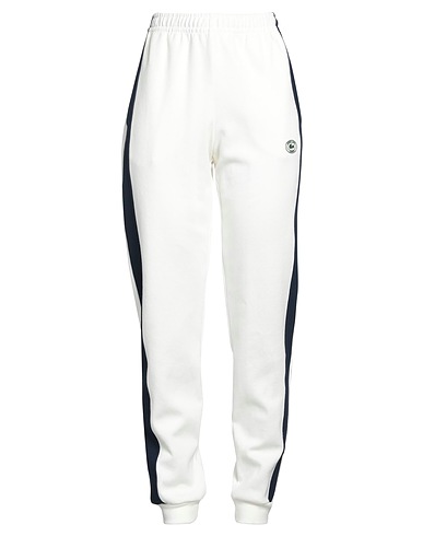 LACOSTE x SPORTY & RICH Pantalone Bianco 86% Cotone, 14% Poliammide, Elastan