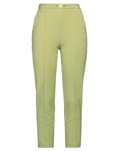 ELISABETTA FRANCHI Casual pants Light green 84% Polyester, 16% Elastane