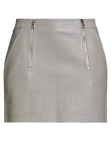 ELISABETTA FRANCHI Mini skirt Grey Ovine leather