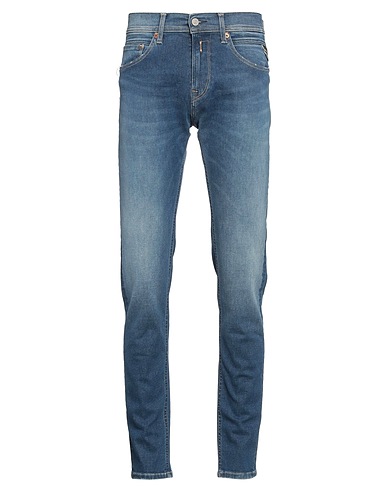 REPLAY Denim trousers Blue 86% Cotton, 10% Polyester, 4% Elastane
