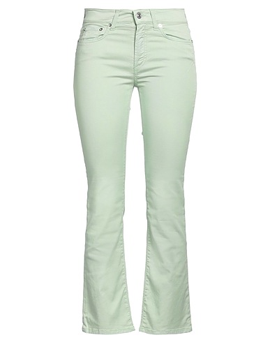 ROŸ ROGER'S Casual pants Light green 64% Cotton, 32% Lyocell, 4% Elastane
