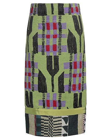 STELLA JEAN Midi skirt Military green 50% Polyester, 27% Cotton, 23% Polyamide