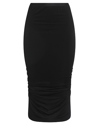 RICK OWENS Gonna midi Nero 96% Cupro, 4% Elastan