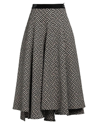 TALBOT RUNHOF Midi skirt Black 35% Cotton, 31% Polyester, 18% Polyacrylic, 10% Other Fibres, 6% Virgin Wool