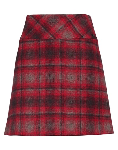 FAY Mini skirt Burgundy 70% Wool, 30% Polyamide