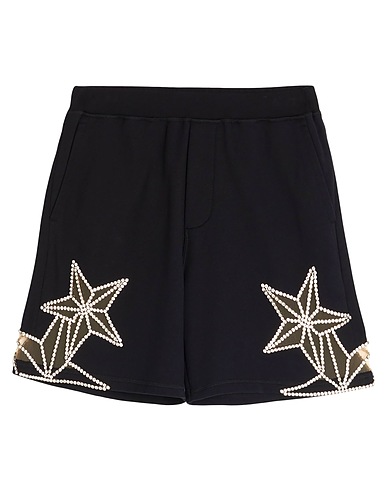 DSQUARED2 Shorts & Bermuda Black 100% Cotton, Elastane, Polyamide, Glass