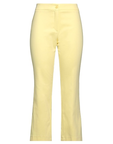 CARACTÈRE Casual trouser Pastel yellow 63% Cotton, 32% Polyamide, 5% Elastane