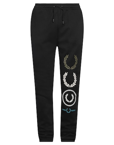 FRED PERRY Casual trouser Black 66% Recycled polyester, 34% Cotton