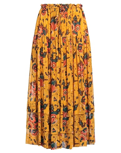 ULLA JOHNSON Maxi Skirts Marigold 100% Silk