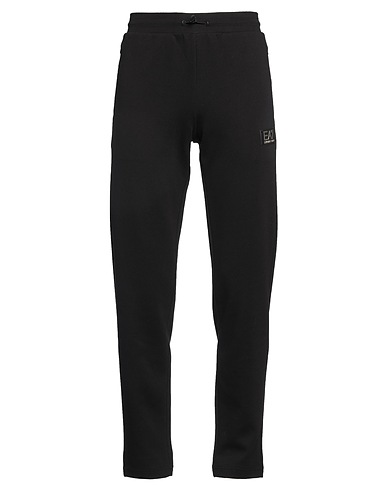 EA7 Pantalone Nero 70% Cotone, 30% Poliestere, Elastan