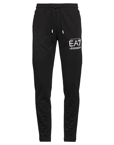 EA7 Casual trouser Black 100% Cotton, Elastane