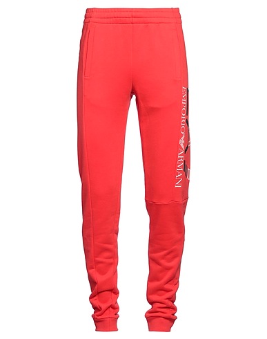 EA7 Casual trouser Red 68% Cotton, 32% Polyester